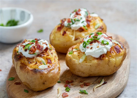 Bacon and cheese stuffed baked potatoes